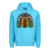 Ocean Blue our lady of guadalupe rainbow Premium Hoodie - JahusDesignShop