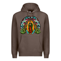 Coffee our lady of guadalupe rainbow Premium Hoodie - JahusDesignShop