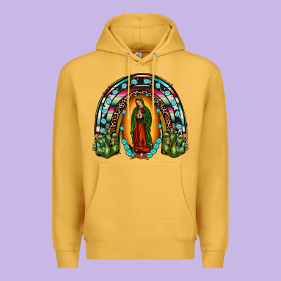 Our Lady Of Guadalupe Rainbow Premium Hoodie Designed By Jahusdesignshop