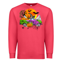 Cardinal halloween farm truck Premium Sweatshirt - Zillion Design Studio