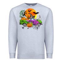 Heather Grey halloween farm truck Premium Sweatshirt - Zillion Design Studio