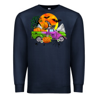 Navy halloween farm truck Premium Sweatshirt - Zillion Design Studio
