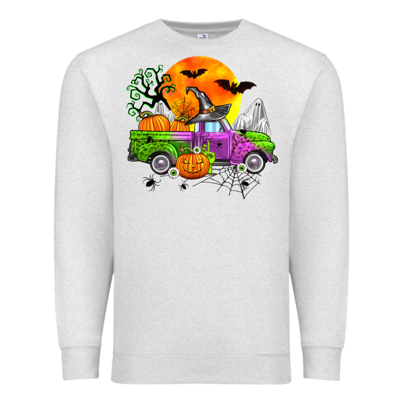 Halloween Farm Truck Premium Sweatshirt by Zillion Design Studio | Teevron