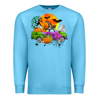 Ocean Blue halloween farm truck Premium Sweatshirt - Zillion Design Studio