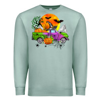 Seafoam halloween farm truck Premium Sweatshirt - Zillion Design Studio