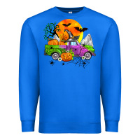 True Royal halloween farm truck Premium Sweatshirt - Zillion Design Studio
