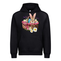 Black easter bunny and basket Urban Hoodie - AdoDesignShop