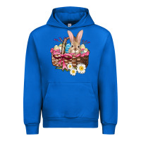 Cobalt easter bunny and basket Urban Hoodie - AdoDesignShop