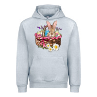 Heather Grey easter bunny and basket Urban Hoodie - AdoDesignShop
