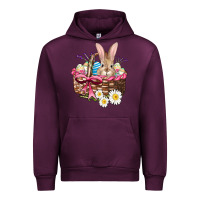 Mauve Wine easter bunny and basket Urban Hoodie - AdoDesignShop