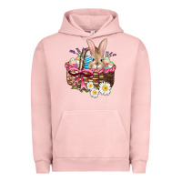 Pigment Salmon easter bunny and basket Urban Hoodie - AdoDesignShop