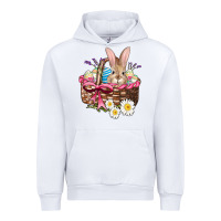 White easter bunny and basket Urban Hoodie - AdoDesignShop