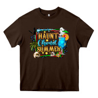 Chocolate Brown name spooky summer vibes Heavy Core Tee - CowhideDigitalArt