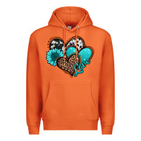 Carrot love turquoise hearts Premium Hoodie - Jasminsmagicworld