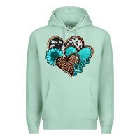 Seafoam love turquoise hearts Premium Hoodie - Jasminsmagicworld