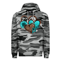 Slate Camo love turquoise hearts Premium Hoodie - Jasminsmagicworld