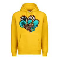Lemon love turquoise hearts Premium Hoodie - Jasminsmagicworld