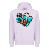 Lilac love turquoise hearts Premium Hoodie - Jasminsmagicworld