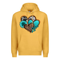 Mustard love turquoise hearts Premium Hoodie - Jasminsmagicworld