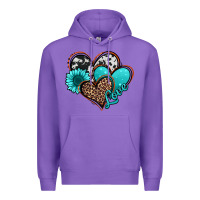 Purple love turquoise hearts Premium Hoodie - Jasminsmagicworld