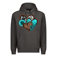 Smoke love turquoise hearts Premium Hoodie - Jasminsmagicworld