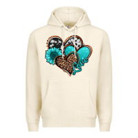 Tofu love turquoise hearts Premium Hoodie - Jasminsmagicworld