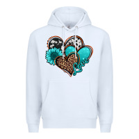 White love turquoise hearts Premium Hoodie - Jasminsmagicworld