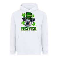 White Lucky heifer Heavyweight Hoodie - RanaPortraitStore