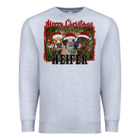 Heather Grey merry christmas heifer Premium Sweatshirt - RanaPortraitStore