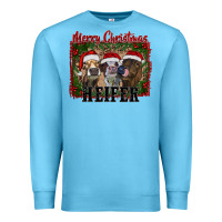 Ocean Blue merry christmas heifer Premium Sweatshirt - RanaPortraitStore