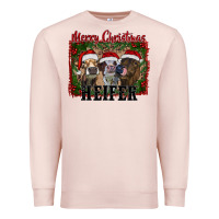 Pale Pink merry christmas heifer Premium Sweatshirt - RanaPortraitStore