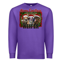 Purple merry christmas heifer Premium Sweatshirt - RanaPortraitStore