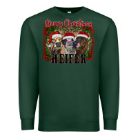 Sports Green merry christmas heifer Premium Sweatshirt - RanaPortraitStore