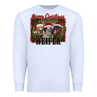 White merry christmas heifer Premium Sweatshirt - RanaPortraitStore