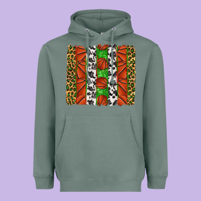 Heavyweight Hoodie basketball brush strokes