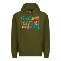 Army Green best teacher ever Premium Hoodie - BundleAndBundleShop