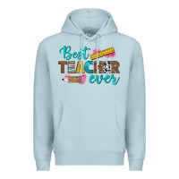 Blue Mist best teacher ever Premium Hoodie - BundleAndBundleShop