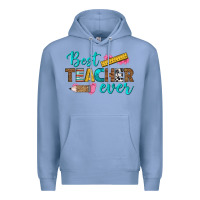 Colony Blue best teacher ever Premium Hoodie - BundleAndBundleShop
