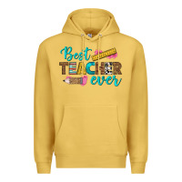 Antique Gold best teacher ever Premium Hoodie - BundleAndBundleShop