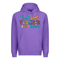 Purple best teacher ever Premium Hoodie - BundleAndBundleShop
