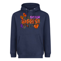 Navy little sister biggest fan basketball Heavyweight Hoodie - Zillion Design Studio