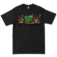 Black Peace Love Elk Buck Deer Premium Tee - LillyAllenDesigns
