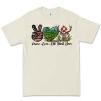Peace Love Elk Buck Deer Premium Tee | Teevron