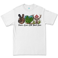 White Peace Love Elk Buck Deer Premium Tee - LillyAllenDesigns