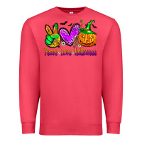 Cardinal peace love halloween Premium Sweatshirt - Zillion Design Studio
