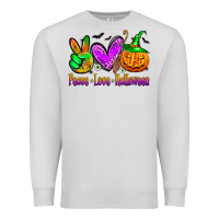 Dove Grey peace love halloween Premium Sweatshirt - Zillion Design Studio