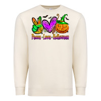 Sandshell peace love halloween Premium Sweatshirt - Zillion Design Studio