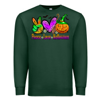 Sports Green peace love halloween Premium Sweatshirt - Zillion Design Studio