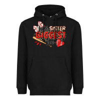 Black little sister biggest fan baseball Heavyweight Hoodie - Zillion Design Studio