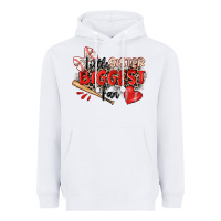 Little Sister Biggest Fan Baseball Heavyweight Hoodie | Teevron